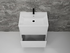 Style Line Мебель для ванной Стокгольм 70 белый рифленый софт – фотография-6